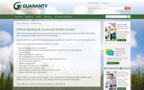 Online Banking :: Guaranty Bank & Trust Co.