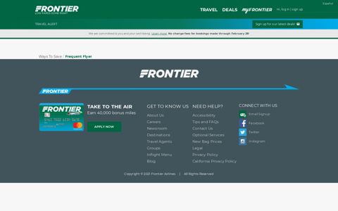 Frequent Flyer | Frontier Airlines