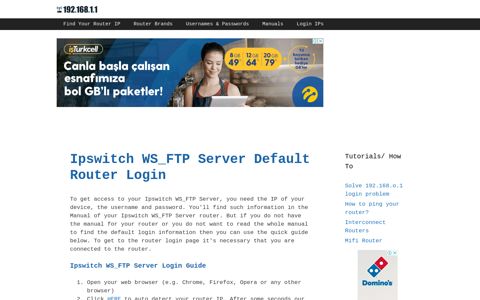 Ipswitch WS_FTP Server - Default login IP, default username ...