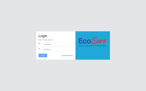 Login - Ecosure Portal