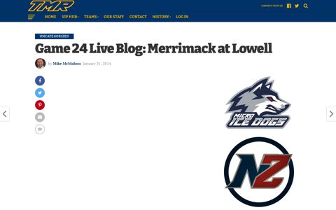 Game 24 Live Blog: Merrimack at Lowell – The Mack Report