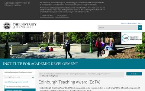 Edinburgh Teaching Award (EdTA) | The University of Edinburgh