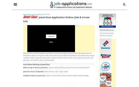 Jewel-Osco Application, Jobs & Careers Online