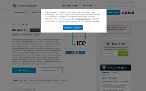 ICE Data API | ProgrammableWeb
