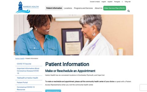 Patient Information - Harbor Health Services