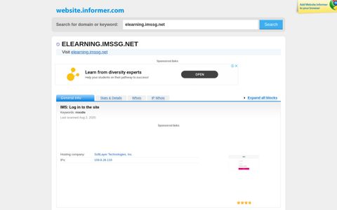 elearning.imssg.net at WI. IMS: Log in to the site