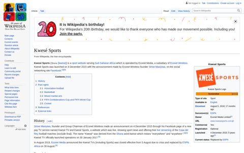 Kwesé Sports - Wikipedia