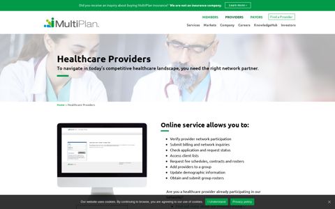 Healthcare Providers > MultiPlan
