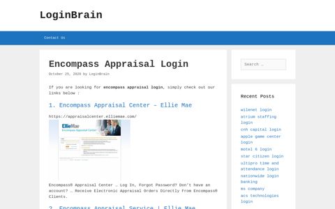 encompass appraisal login - LoginBrain