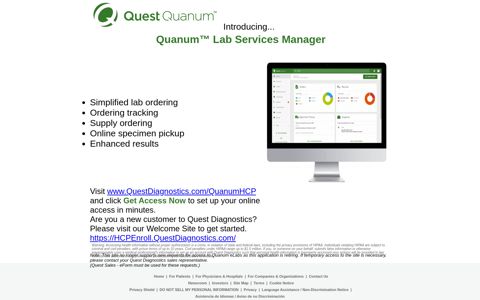 Quanum™ Lab Services Manager Registration