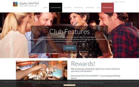 Club Features - Landry's Select Club