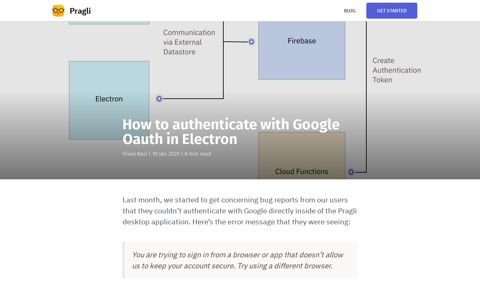 How to authenticate with Google Oauth in Electron - Pragli