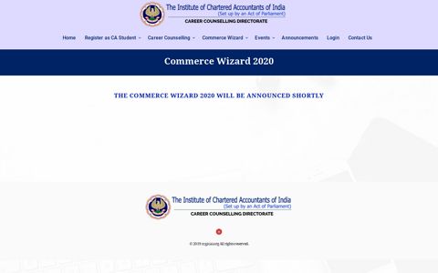 Commerce Wizard 2020 – Career Counselling Group Portal