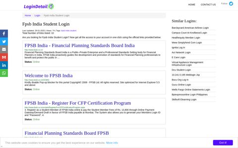 Fpsb India Student Login FPSB India - Financial Planning ...
