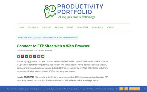 Connect to FTP Sites with a Web Browser • Productivity Portfolio