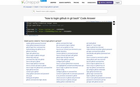 how to login github in git bash Code Example - Grepper