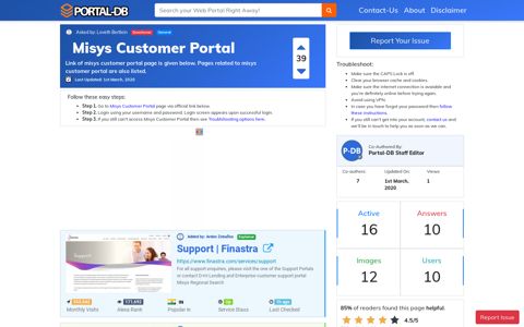 Misys Customer Portal