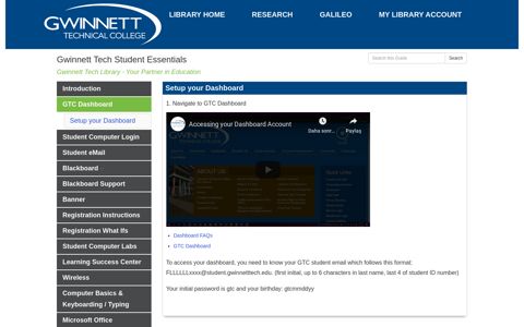 GTC Dashboard - Gwinnett Tech Student Essentials - Library ...