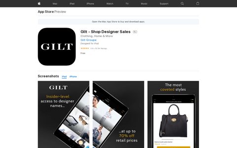 ‎Gilt - Shop Designer Sales on the App Store