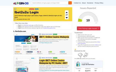 Ibet2u2u Login - A database full of login pages from all over ...