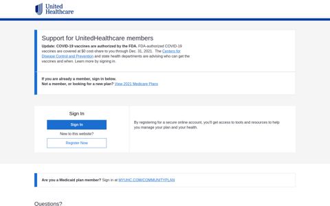 UnitedHealthcare Medicare Member Sign In