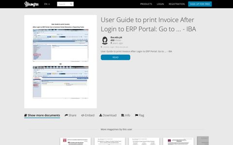 User Guide to print Invoice After Login to ERP Portal: Go to ...