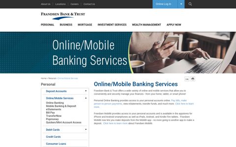 Online Banking and Mobile Banking - Frandsen Bank & Trust