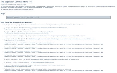 The ldapsearch Command-Line Tool - LDAP.com