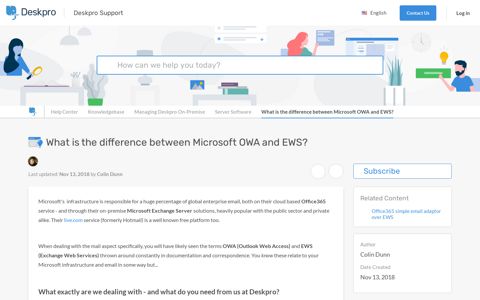 What is the difference between Microsoft OWA and EWS ...