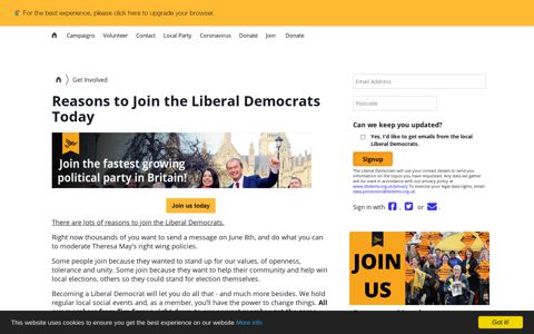 Reasons to Join the Liberal Democrats Today