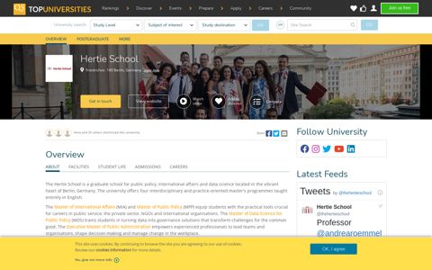 Hertie School : Rankings, Fees & Courses Details | Top ...
