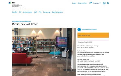 Bibliothek Zollikofen | EHB