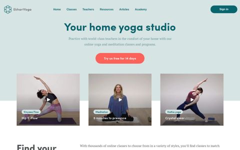 Ekhart Yoga: Online yoga classes and programs