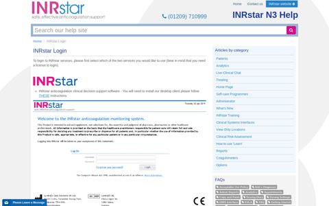 INRstar Login - INRstar Help