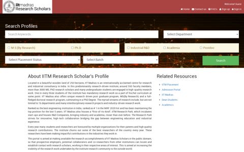 IITM - Research Scholars
