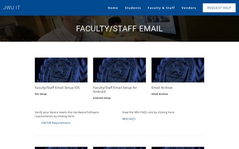 Faculty/Staff Email — JWU IT