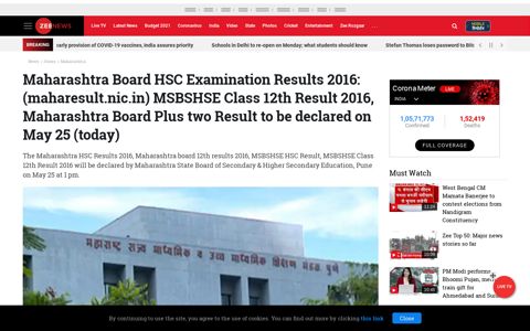 Maharashtra Board HSC Examination Results 2016 ...