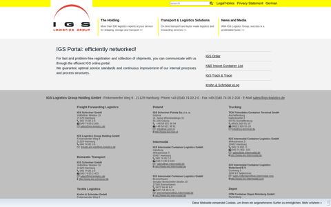 IGS Portal - Customer LogIn - IGS Logistics Group