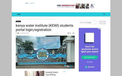kenya water institute (KEWI) students portal login,registration ...