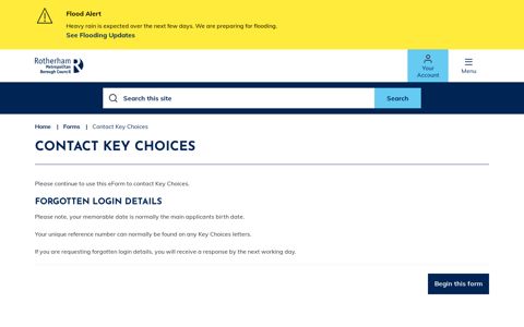 Contact Key Choices – Rotherham Metropolitan Borough ...