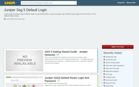 Juniper Ssg 5 Default Login - Loginii.com