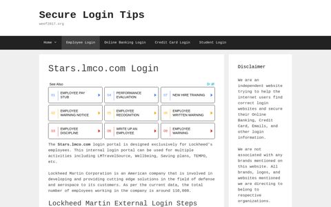 Stars.lmco.com Login - Secure Login Tips