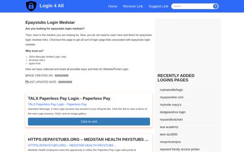 epaystubs login medstar - Official Login Page [100% Verified]