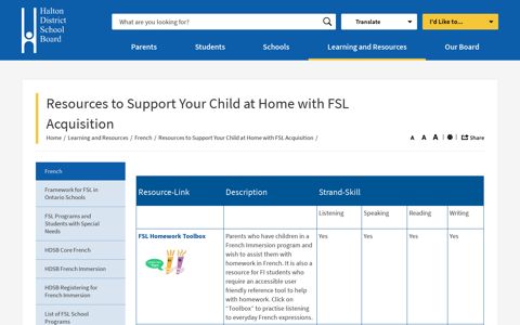 Resources to Support Your Child at Home with FSL Acquisition