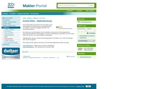Institut Ritter Maklerberatung | Gothaer Makler-Portal