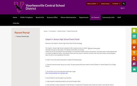 Parent Portal / Parent Portal Info - Voorheesville Central ...