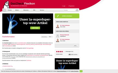 Fachinformation - DocCheck Flexikon