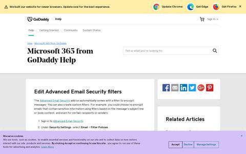 Edit Advanced Email Security filters | Microsoft 365 ... - GoDaddy