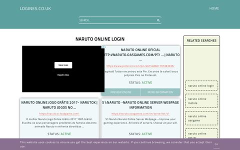 naruto online login - General Information about Login