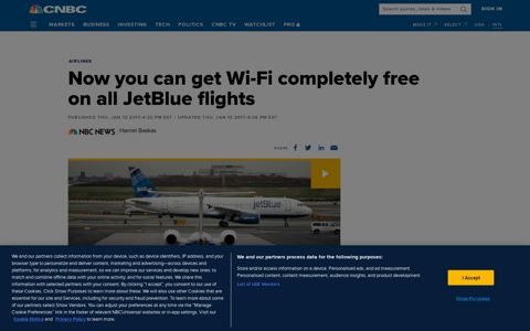 Now you can get Wi-Fi completely free on all JetBlue flights